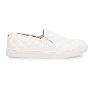 Steve Madden White Flat Slip On Sneakers